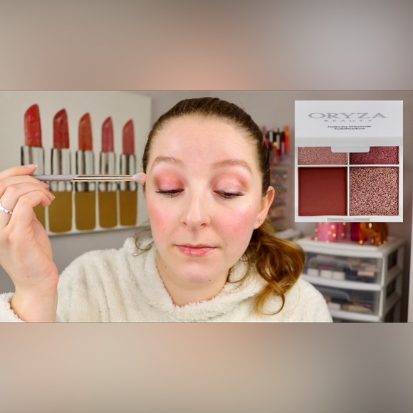 Ipsy Pink Marble Glam Cosmetic Bag & Oryza Beauty Nebula Shimmer Eyeshadow Set - Picture 10 of 10